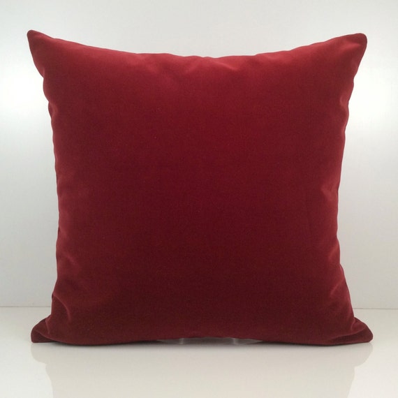 Bright Burgundy Pillow Throw Pillow Cover Decorative Pillow