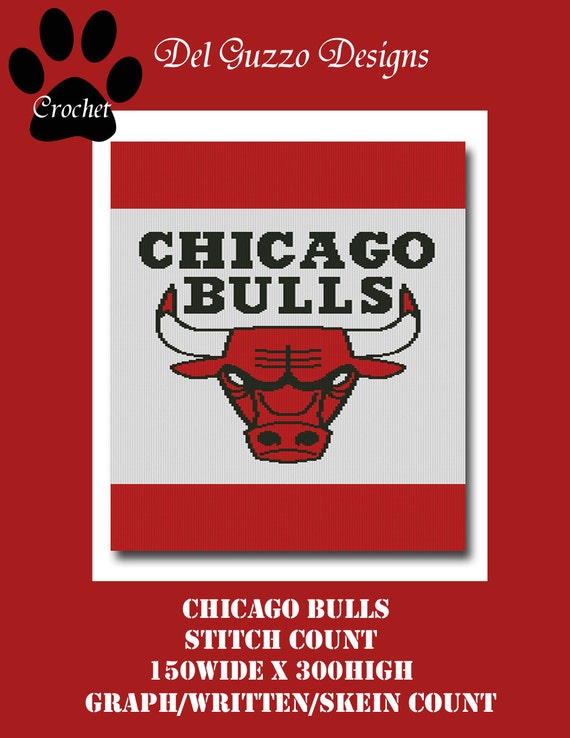 Chicago Bulls Inspired Blanket Crochet Graph Graphghan Pattern