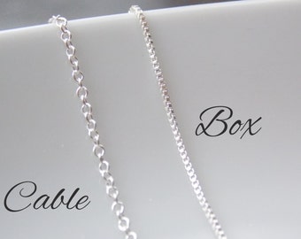 Silver Chain, Sterling Silver Chain, Jewelry Chain, Chain Necklace, Long Silver Necklace, Long Silver Chain, 925 Solid Silver Chain