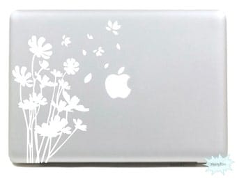 Flowers Decals Mac Stickers Macbook Decals Macbook Stickers Apple Decal Mac Decal Stickers Laptop Decal