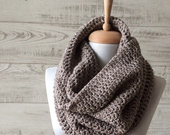 Knit cowl, scarf, knit scarf, chunky knit cowl, mens scarf, hooded knit scarf, knit infinity scarf FAST DELIVERY