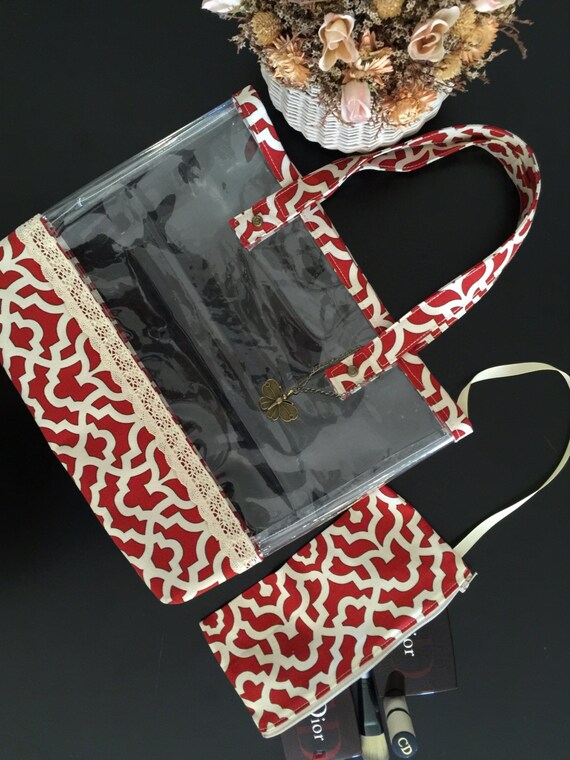 Clear Vinyl Bag/tote/purse/handbag