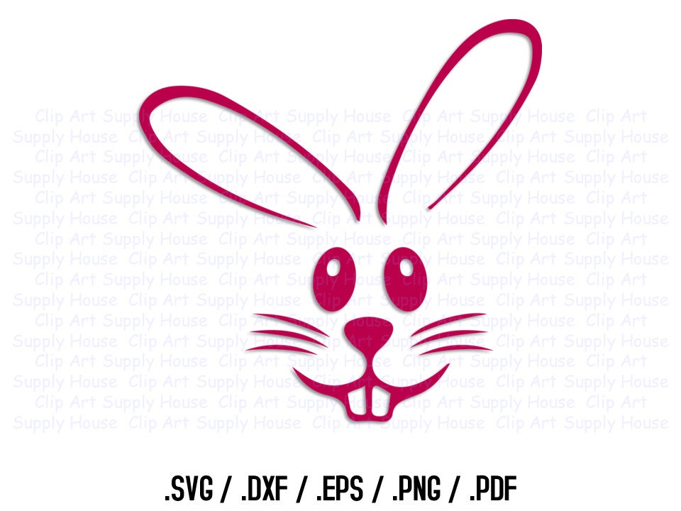 Easter Bunny Clipart Holiday Wall Art Card Clipart Bunny