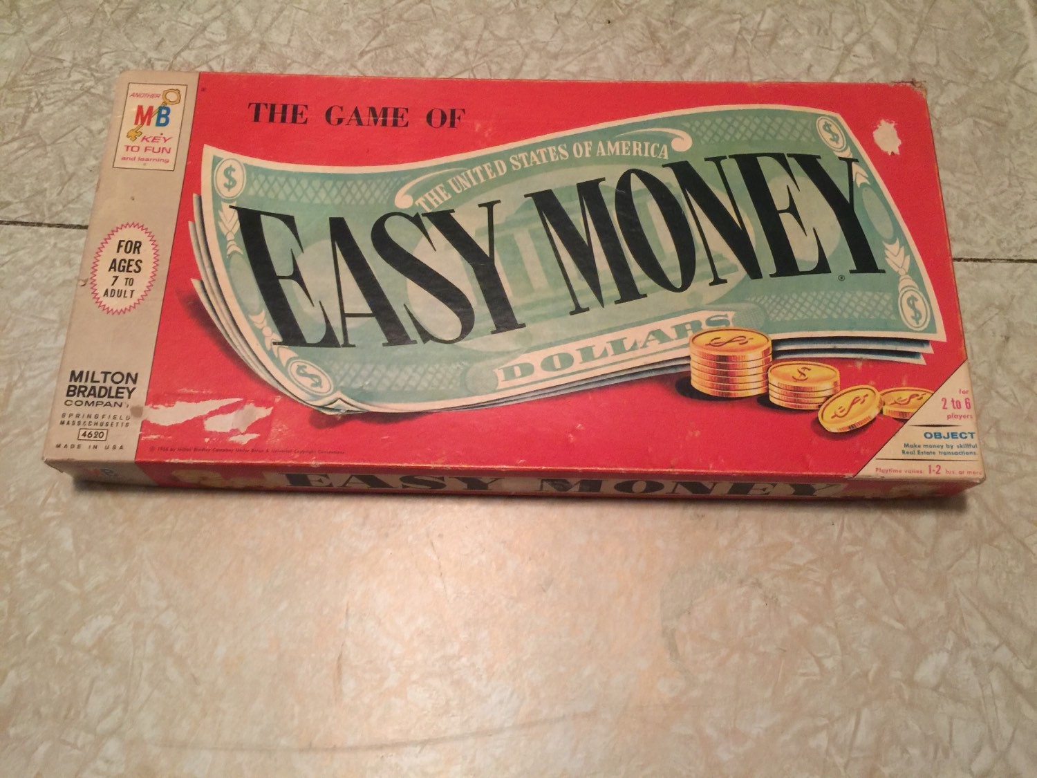 Vintage Easy Money Board Game from Milton Bradley Business