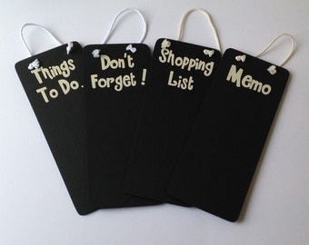 Chalkboard, blackboard, hanging chalkboard, memo board, don't forget board, shopping list, things to do board, hand painted,