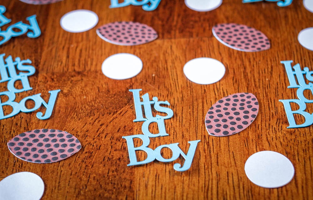 It's A Boy Football Baby Shower Confetti from BusyBoxFun ...