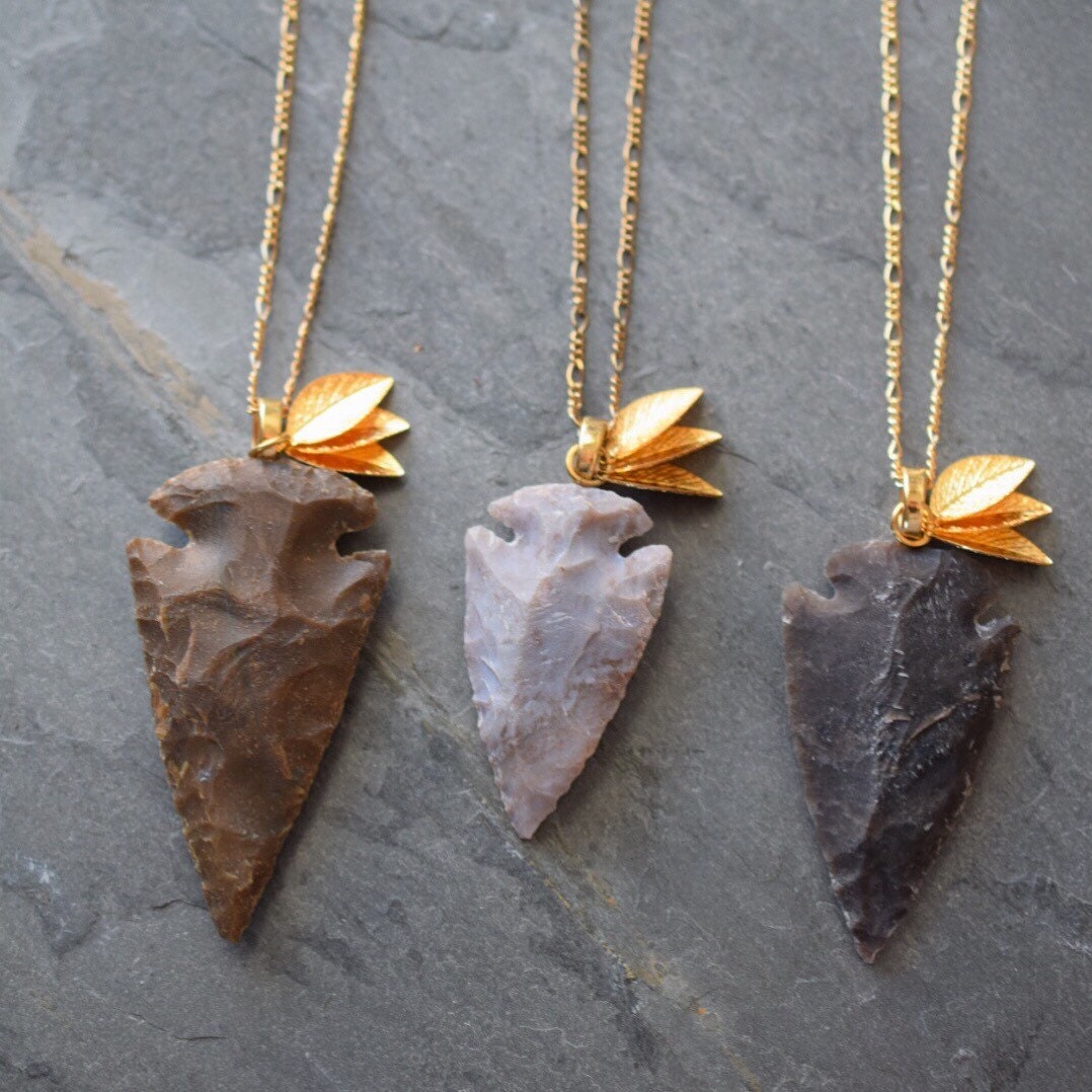 Arrowhead pendant necklace arrowhead by TheTwoHandExchange on Etsy