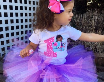Doc McStuffins Tutu Outfit, Doc Tutu Set, Purple Tutu Set, Doc McStuffins Tutu Set, Doc McStuffins Birthday Outfit, Doc McStuffins Birthday