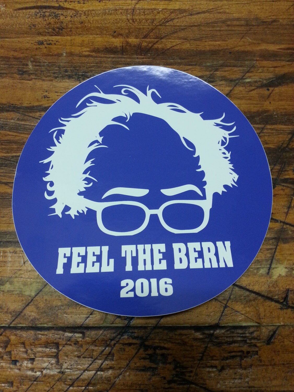 Bernie Sanders Round Feel The Bern Sticker Digital Printed 