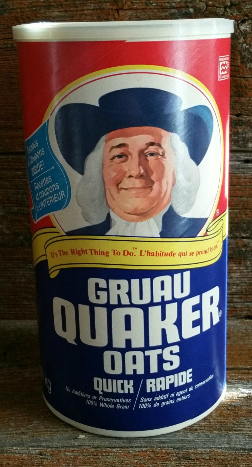 RESERVED FOR CARA Vintage Quick Quaker Oats Container