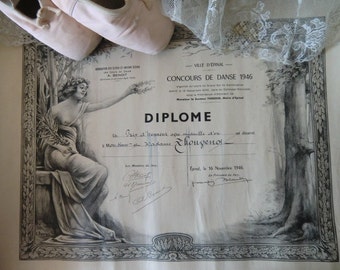 France old original ballet poster poster vintage french shabby chic