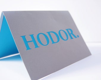 Game of Thrones "Hodor" Greeting Card