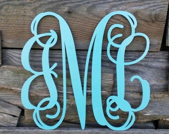 Painted Wooden Monogram - Wooden Monogram Wall Hanging