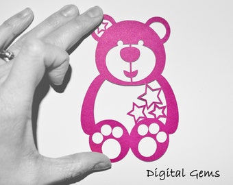 Teddy Bear svg / dxf / eps / png files. Digital download. Compatible with Cricut and Silhouette machines. Small commercial use ok.