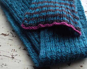 Knitting pattern, Scarf to knit, Hand knit Scarf, Textured and Striped Hand Knit Scarf Knitting Pattern, Easy to knit Scarf