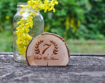 Numbers, Engraved Wood Table Numbers, rustic wedding table numbers, wedding table number, rustic wedding, log wood table number, country wed