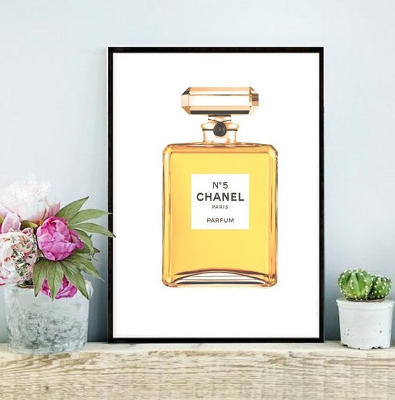 Chanel Wall Art Coco Chanel perfume Printable by PaperStormPrints