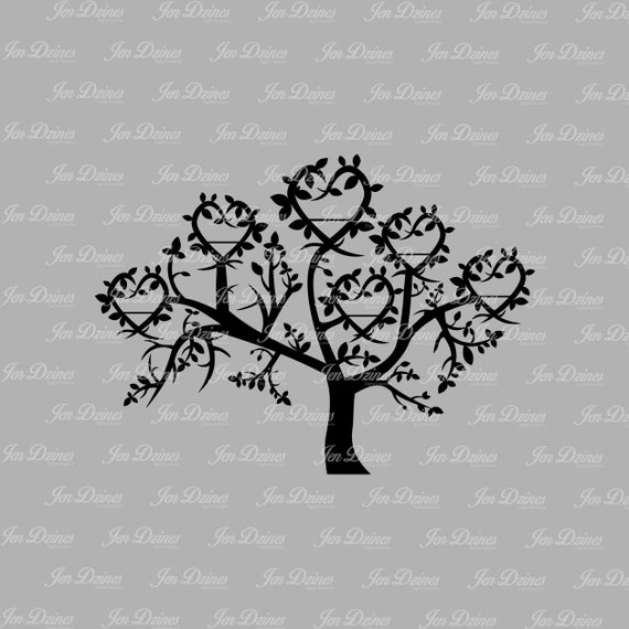 Download Family Tree 6 Names SVG DXF EPS family tree files family