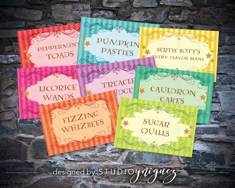 Harry Potter Honeydukes Printable Tent Cards Honeydukes Candy