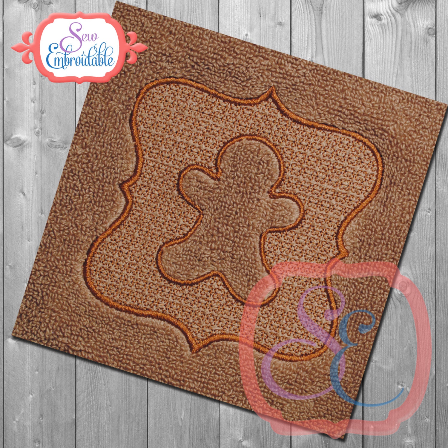 Embossed GingerBread Design For Machine Embroidery INSTANT