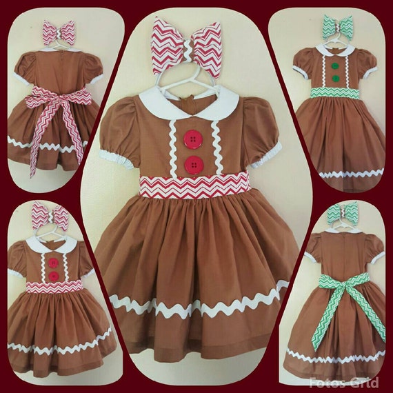 Gingerbread Cookie Dress with matching by TeenyTinyPrincesses