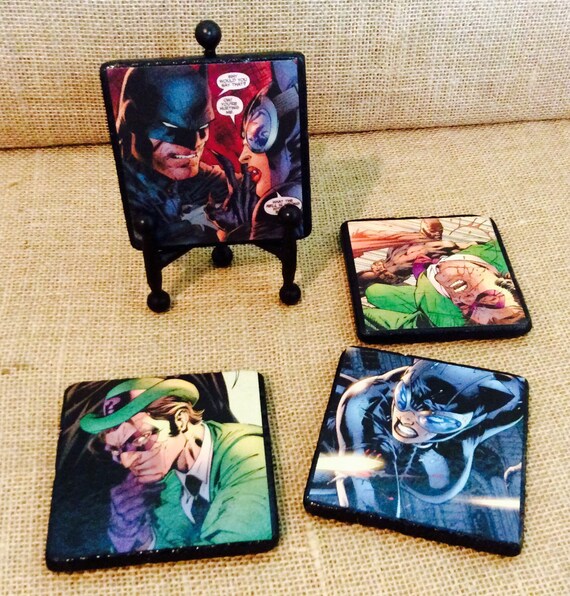 Items similar to Batman 4 Piece Coaster Set on Etsy