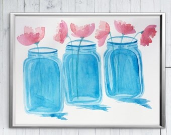 Mason Jar Wall Art mason jar art | etsy Mason Jar Wall Art mason jar art | etsy