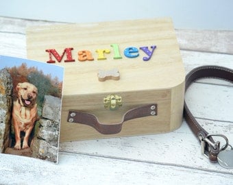 Pet Lovers Dog Memory Box Wooden Keepsake Box Pet Loss Memorial Box Personalised Pet