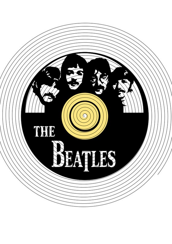 Download Items similar to The Beatles Record Cutout SVG,PNG on Etsy