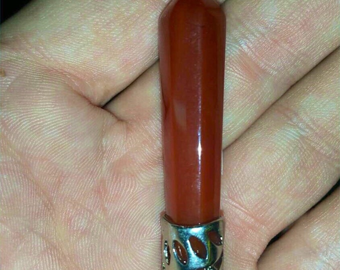 Carnelian Point Pendant- 2 inch crystal point from MadagascarHealing Crystals \ Reiki \ Healing Stone \ Healing Stones \ Chakra