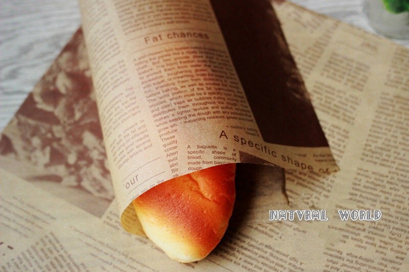 10 sheet Brown News Paper Food Wrapping PaperNougat wrapping