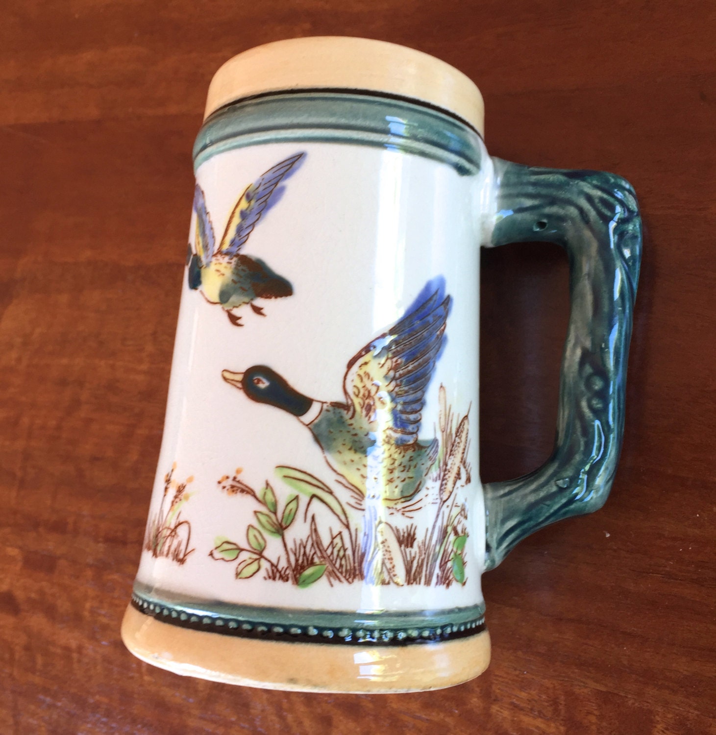 Vintage Beer Mug / Handpainted Beer Mug / by MyVintageSerendipity