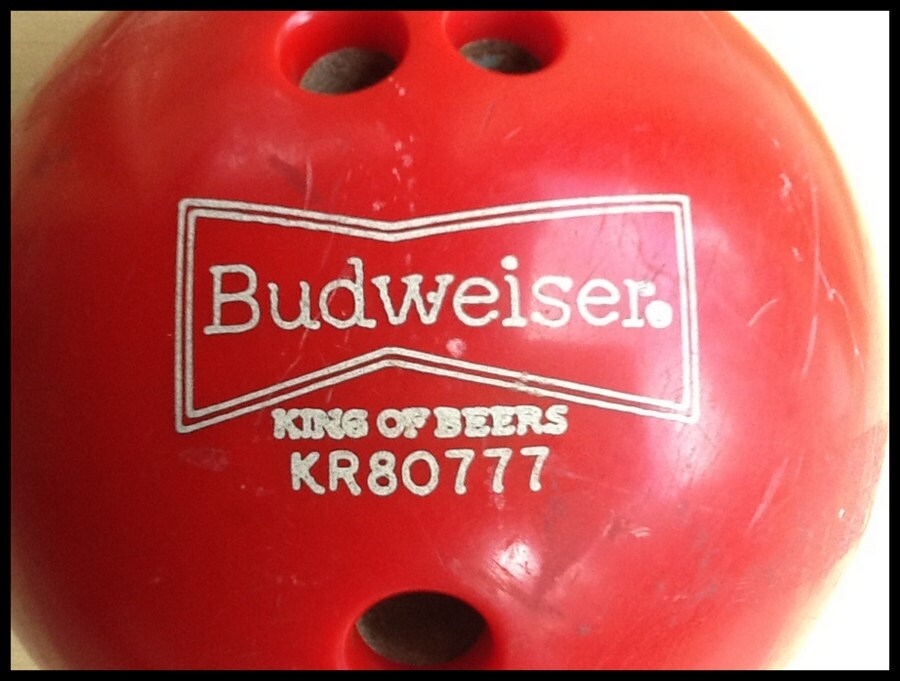 1970's Budweiser Bowling Ball...King of Beers...Beer and