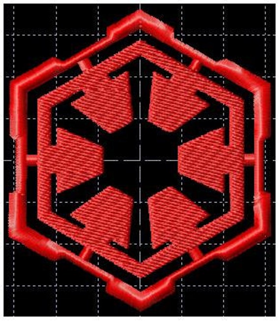 Star Wars Sith Emblem Applique Embroidery Design