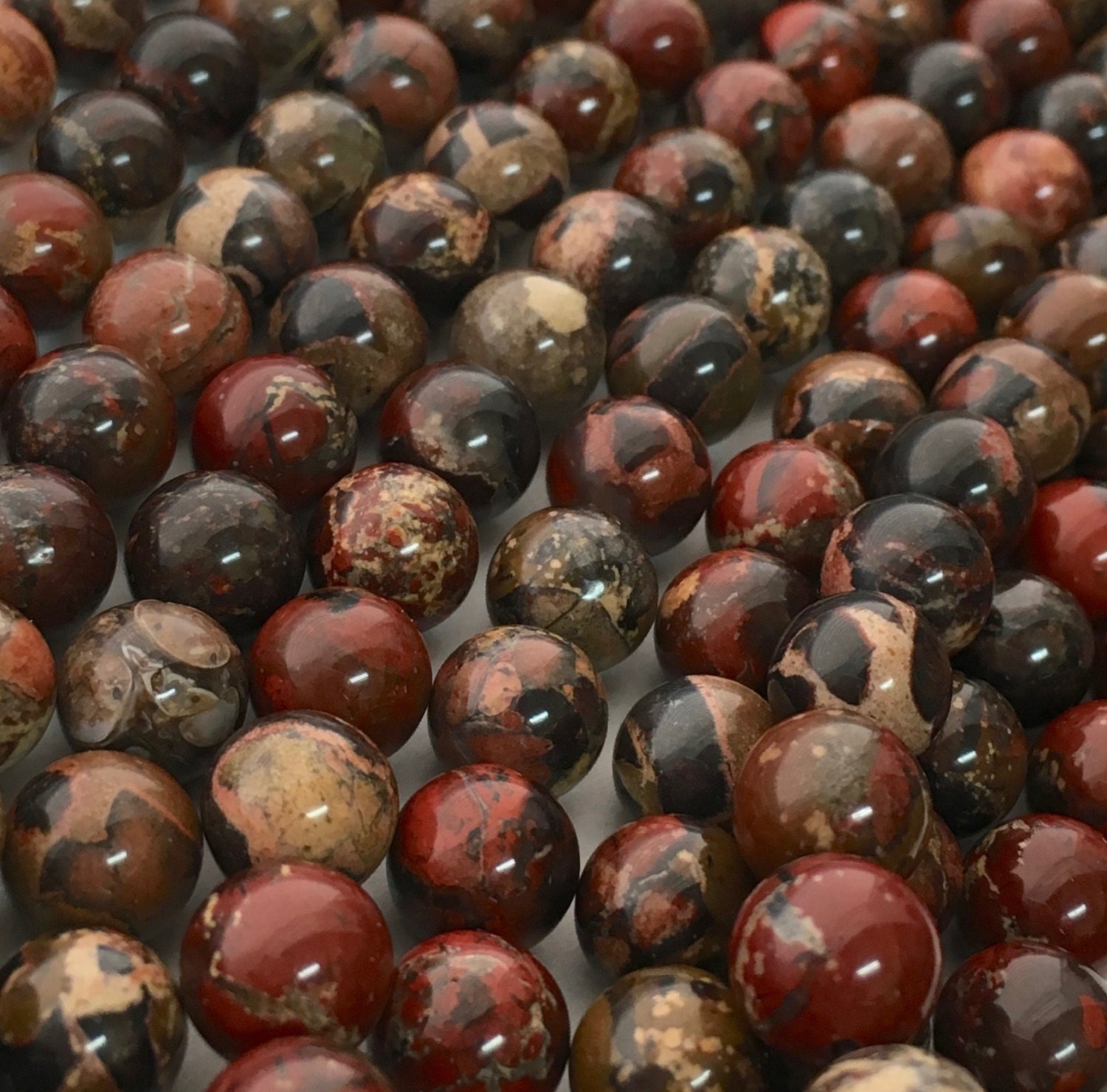 Poppy Jasper 8mm Beads 6mm Beads Brecciated Jasper Jasper