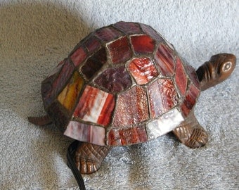 Turtle Nightlight - Accent Lamp - Stained Glass
