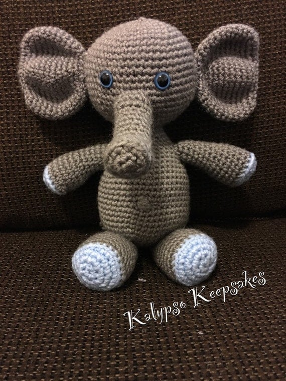 Cute Crochet Elephant by KalypsoKeepsakes on Etsy