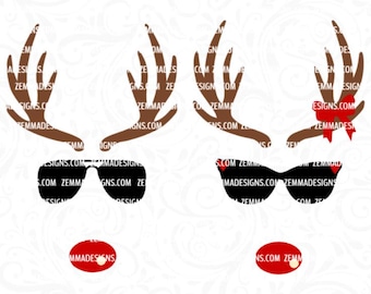 Reindeer face svg - Reindeer svg - Christmas svg - svg christmas files - Christmas shirt svg - reindeer svg files - Christmas clipart