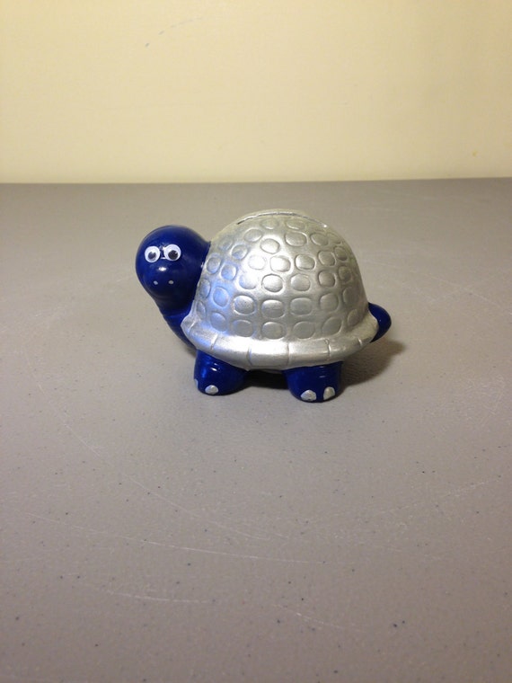 Small Turtle Bank Ceramic Bank Stocking Stuffer by CraftsFromPaula