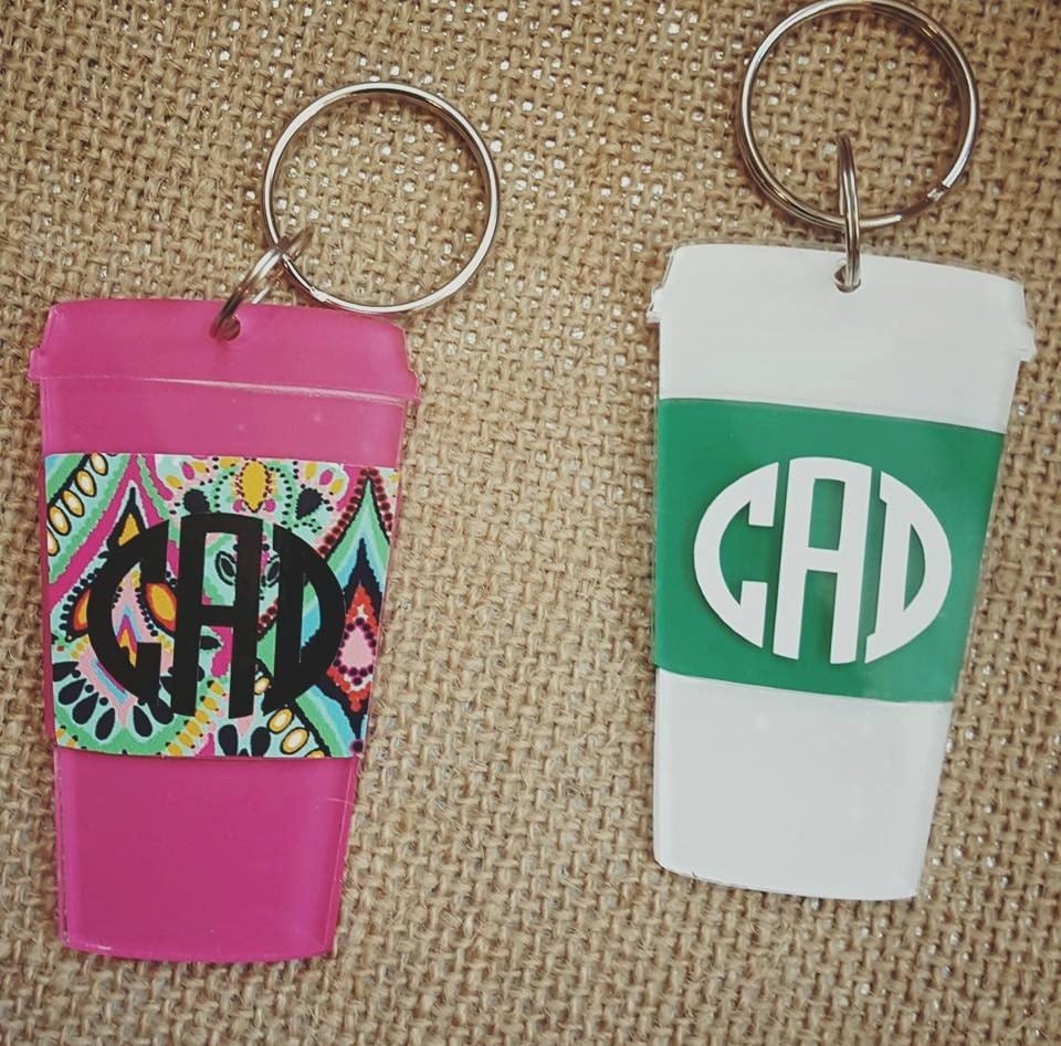 Coffee cup keychain starbucks keychain