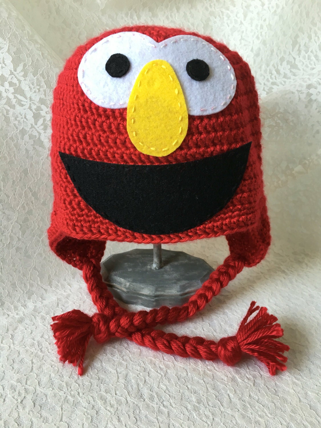 Elmo Crochet Hat Toddler Sized Beanie Sesame Street Elmo