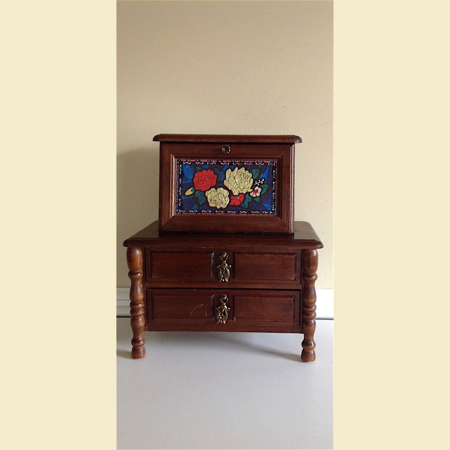 Vintage London Leather Jewelry Box Wooden Jewelry Box Etsy