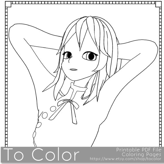 Anime Coloring Pages For Adults People