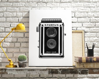 MAN CAVE DECOR - Canvas art - Black and white art - Machine age - Industrial art - Living room decor - Retro decor - Wall art prints