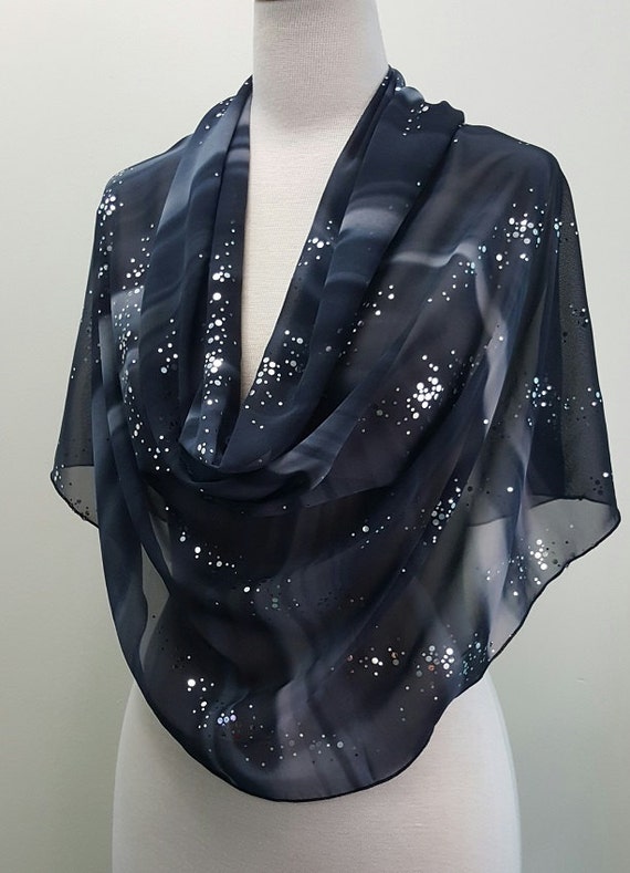 The ScarfNshawl special occasion scarves sequin by Rockurscarf