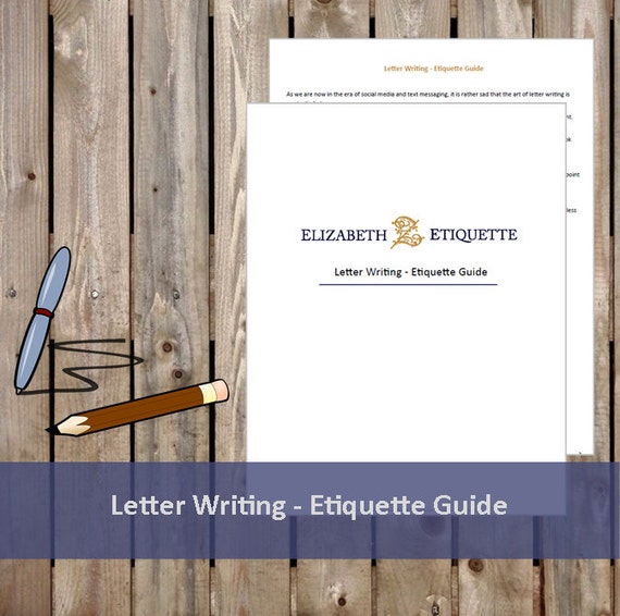 Letter Writing Etiquette Guide Printable PDF INSTANT