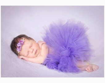 Easy to use extra full newborn tutu (headband NOT included),baby tutu,half tutu,tutu skirt,newborn photo prop,uk seller,tulle skirt