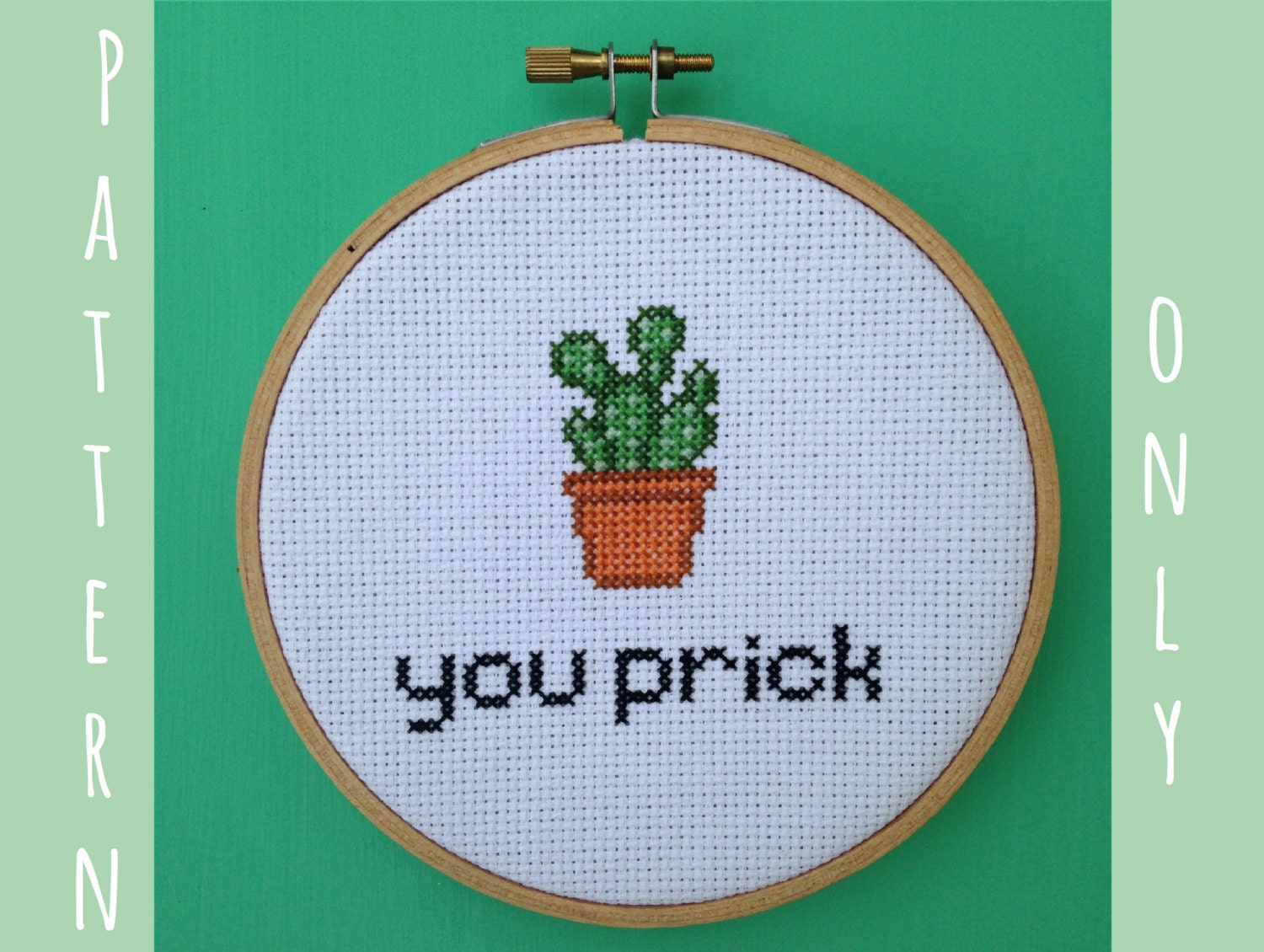 stitch cross pattern cactus prick