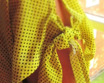 Vintage Yellow Polka Dot Top
