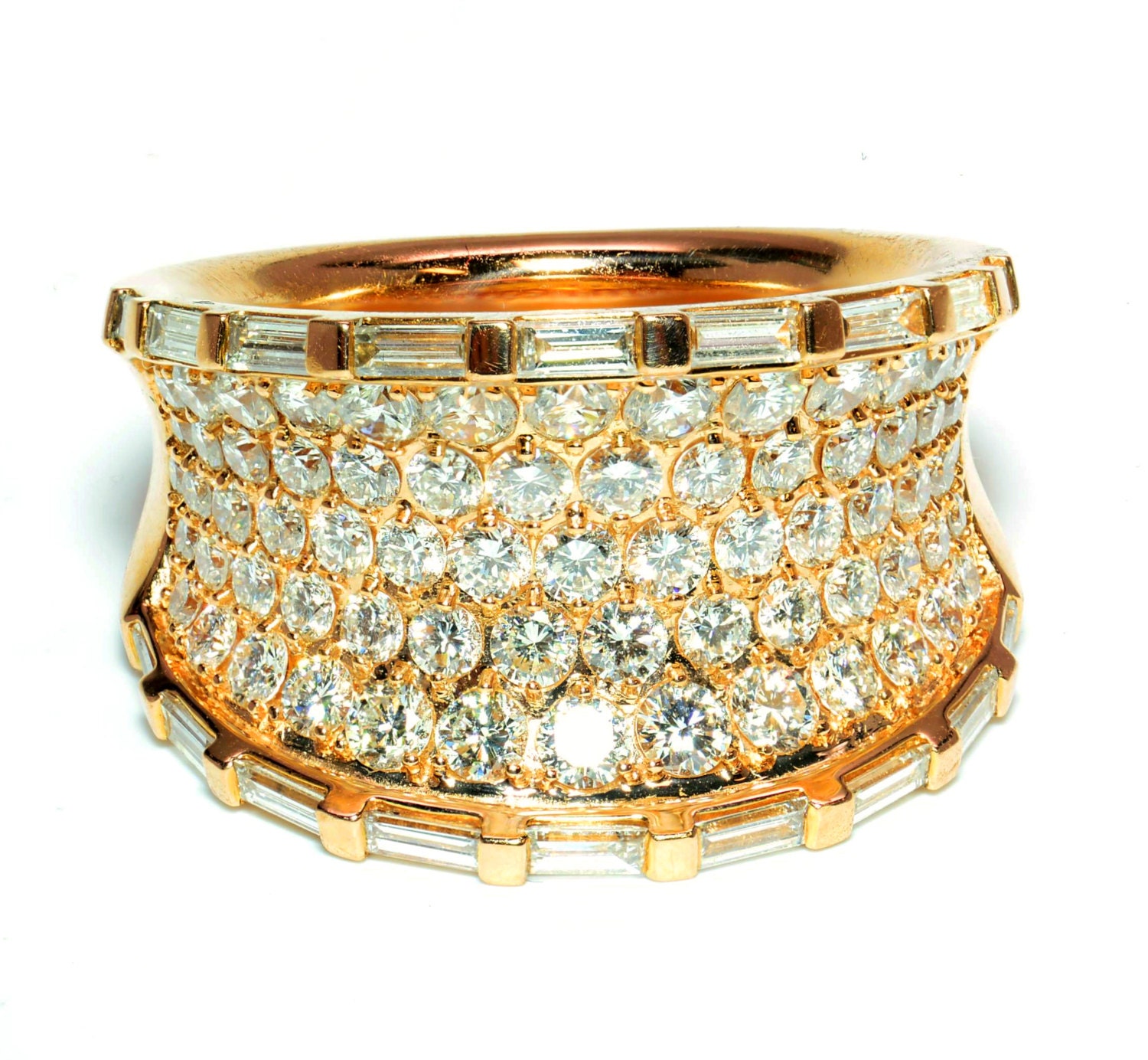 Diamond Ring Fan Ring Diamond Fan 4 Carat VVS Diamonds